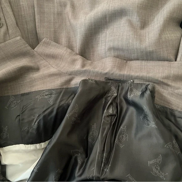 Brioni For Neiman Marcus Wool Blend Nomentano Jacket 40L Tan/grey